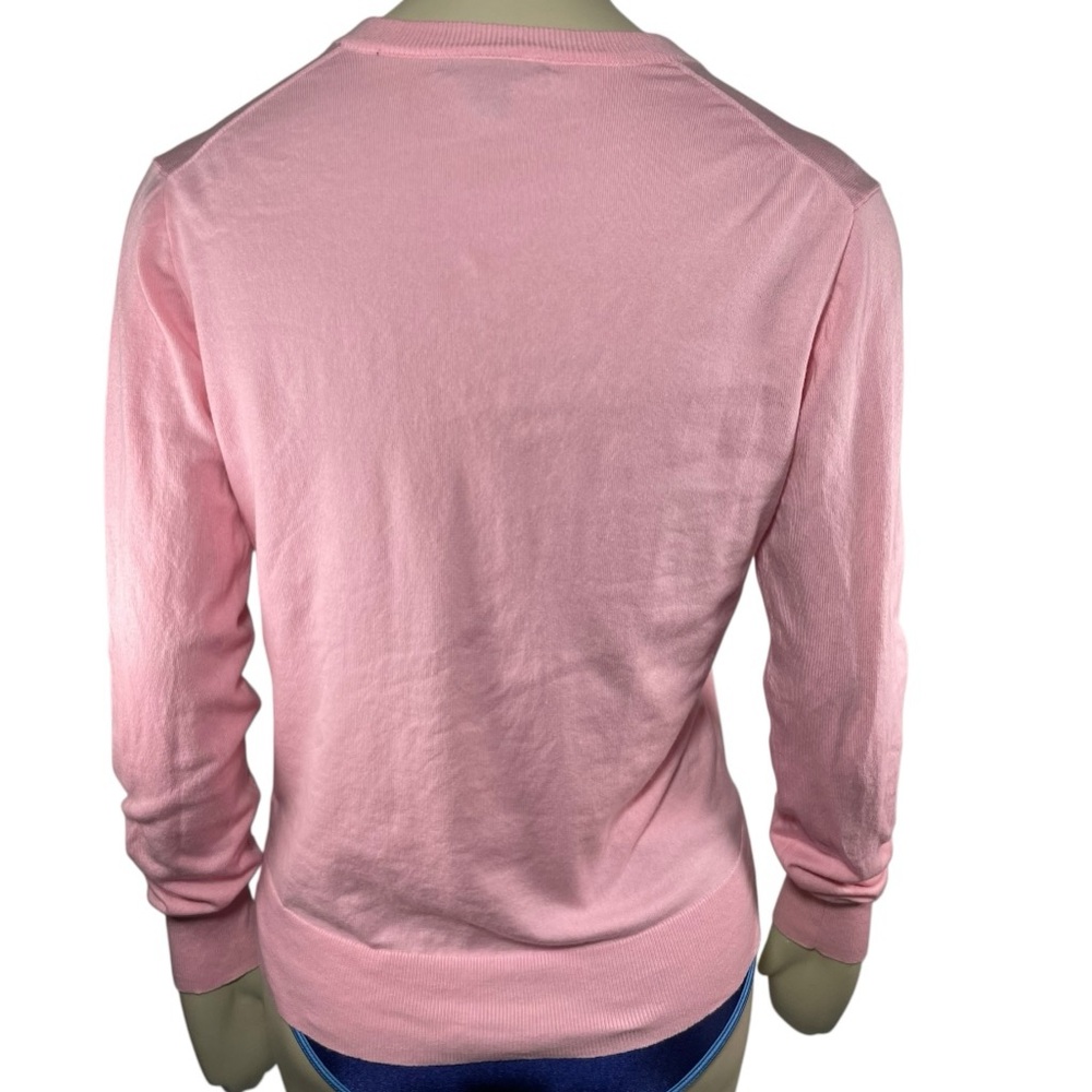 JCrew Pink cotton cardigan sweater small button front sz small feminine classic - Picture 2 of 8